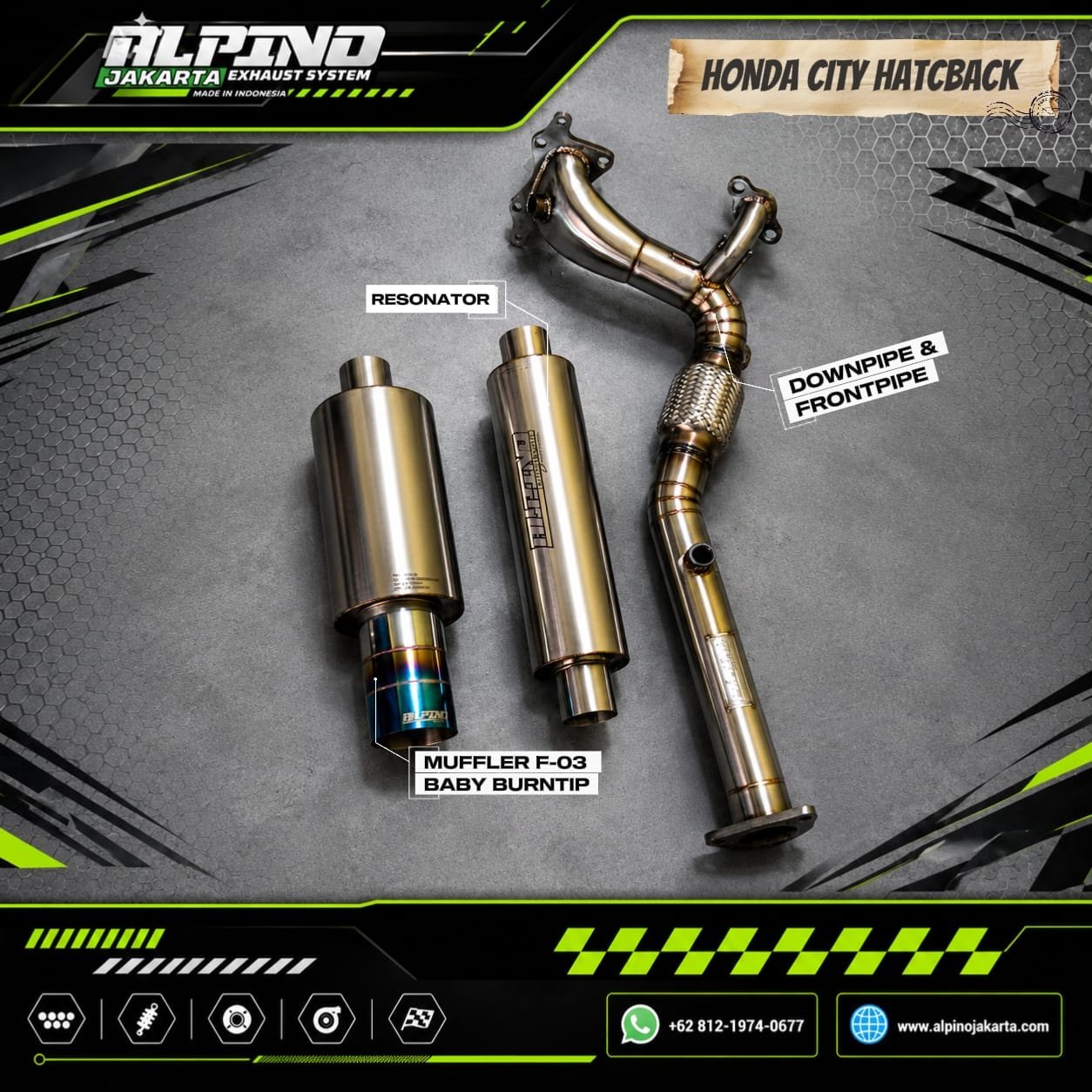 Knalpot Honda city hatback